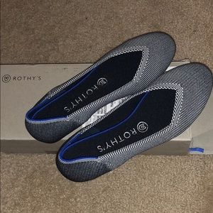 Rothy’s Size 7.5 Grey Birdseye Round Toe BNIB
